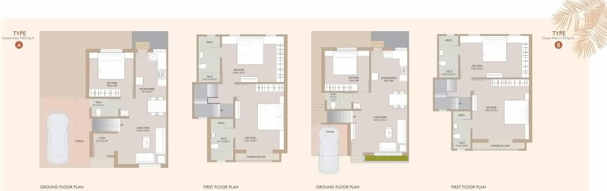 Layout of real estate project Auro Vista located at Bill, Vadodara, Gujarat