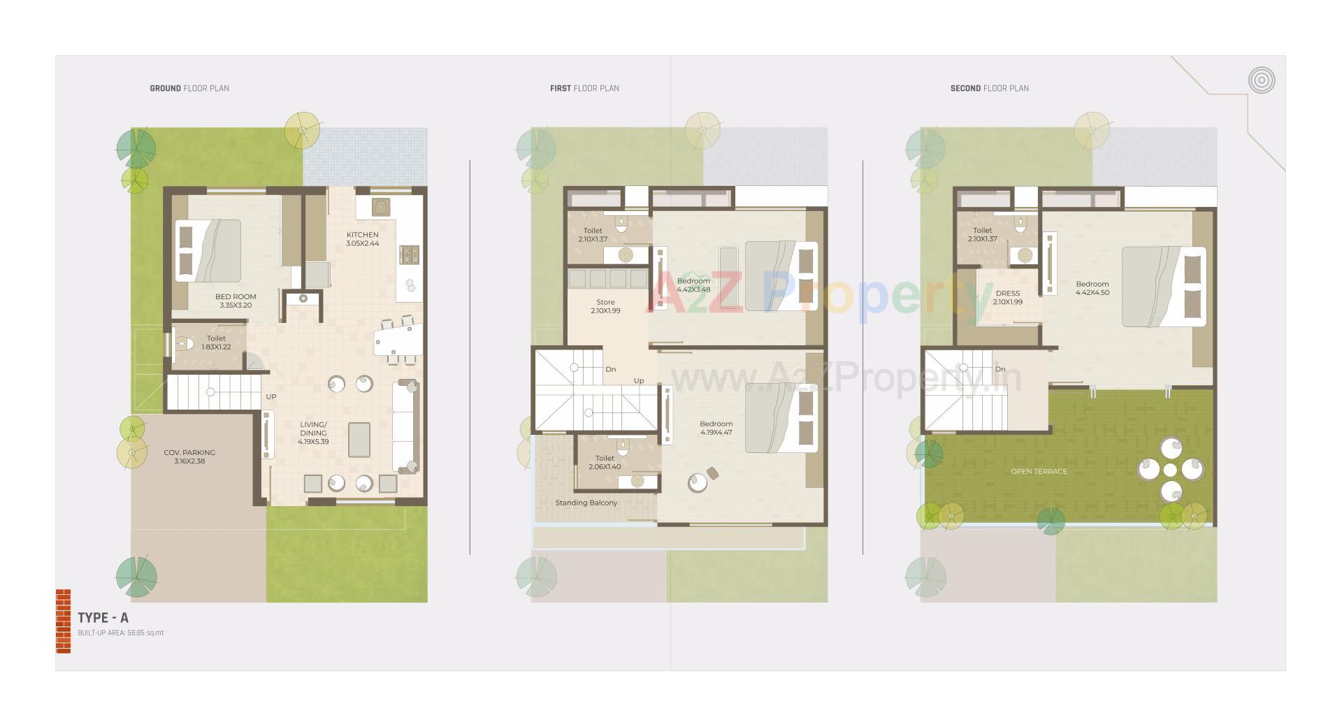Layout of real estate project Auro Vivaanta Ii located at Bil, Vadodara, Gujarat
