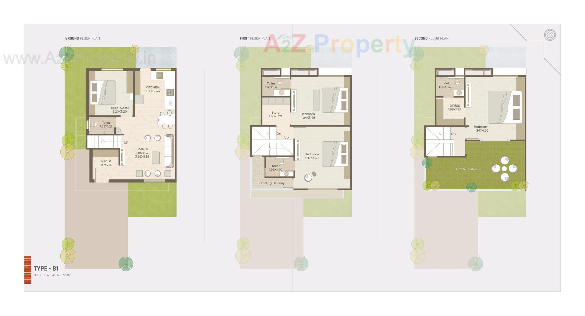 Layout of real estate project Auro Vivaanta Ii located at Bil, Vadodara, Gujarat