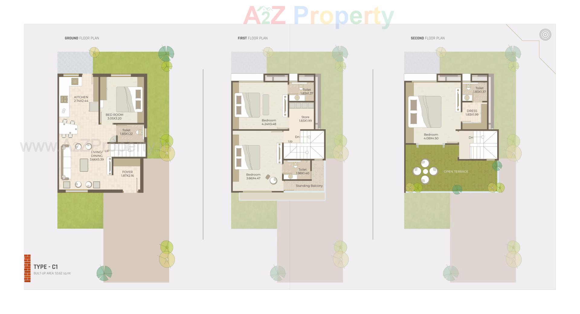 Layout of real estate project Auro Vivaanta Ii located at Bil, Vadodara, Gujarat