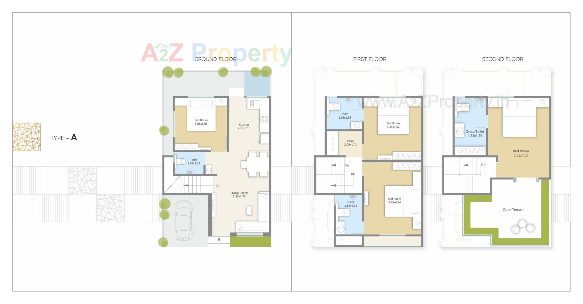 Layout of real estate project Auro Vivaanta located at Bill, Vadodara, Gujarat