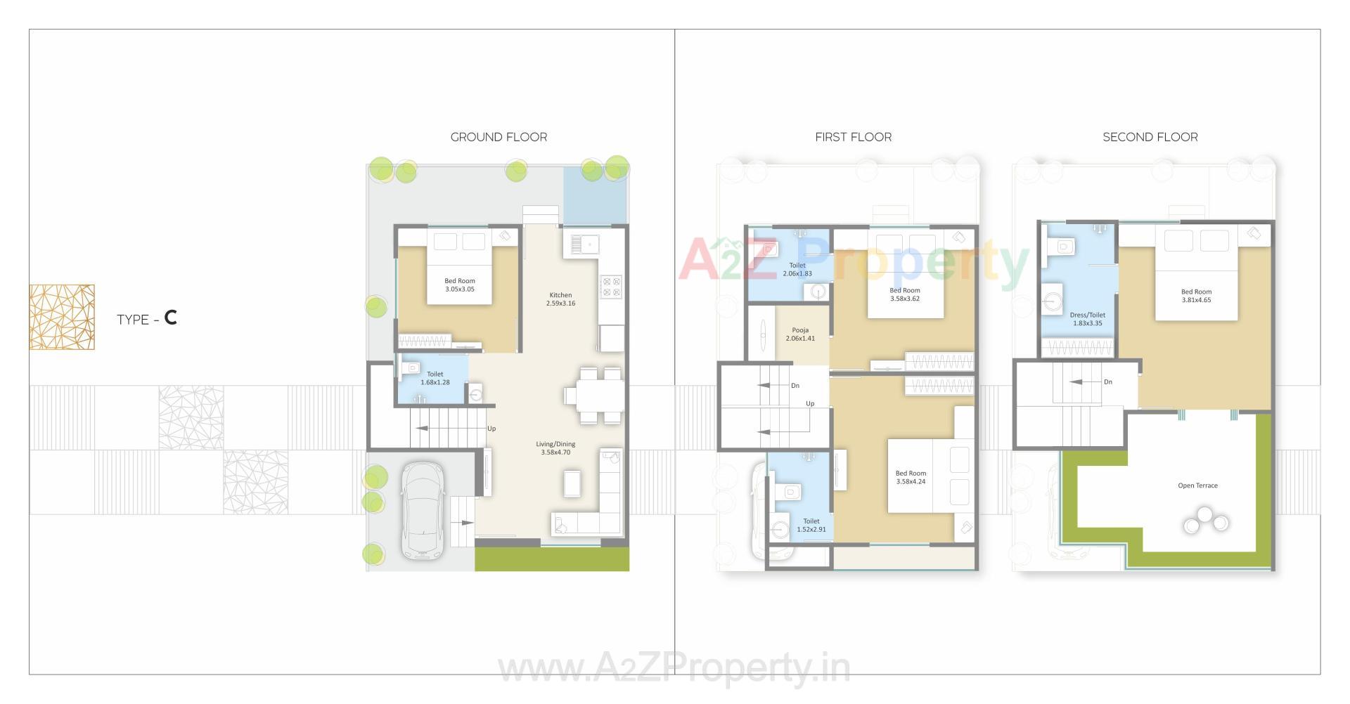 Layout of real estate project Auro Vivaanta located at Bill, Vadodara, Gujarat