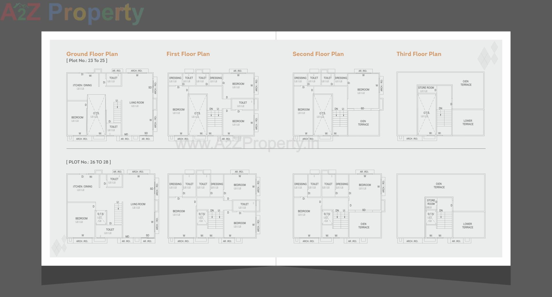 Layout of real estate project Aurum Villa located at Ankodiya, Vadodara, Gujarat