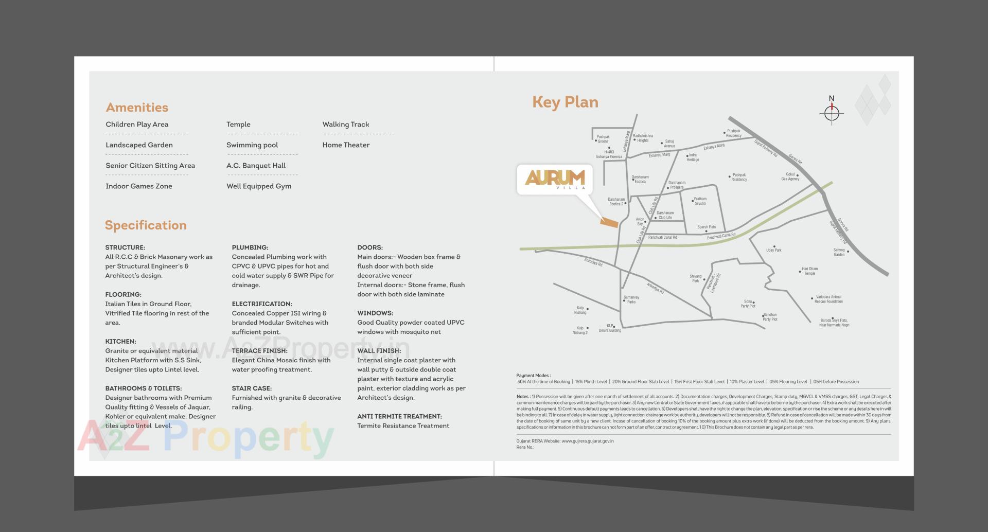  of real estate project Aurum Villa located at Ankodiya, Vadodara, Gujarat