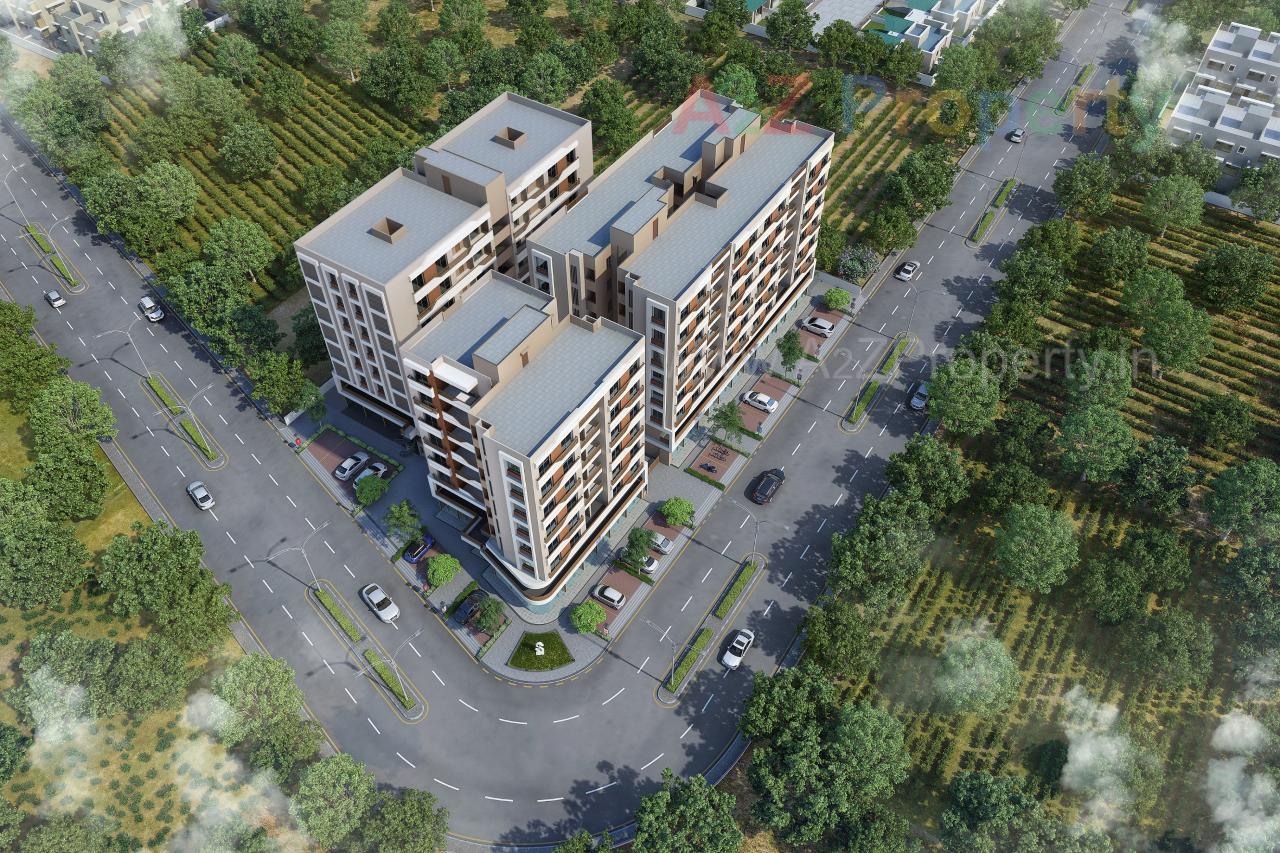 3D Elevation of real estate project Avadh Heights located at Sevasi, Vadodara, Gujarat