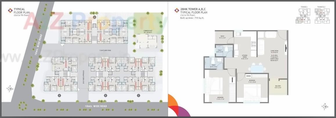 Layout of real estate project Avadh Heights located at Sevasi, Vadodara, Gujarat