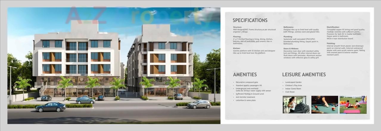 3D Elevation of real estate project Avadh Resicom located at Vadsar, Vadodara, Gujarat