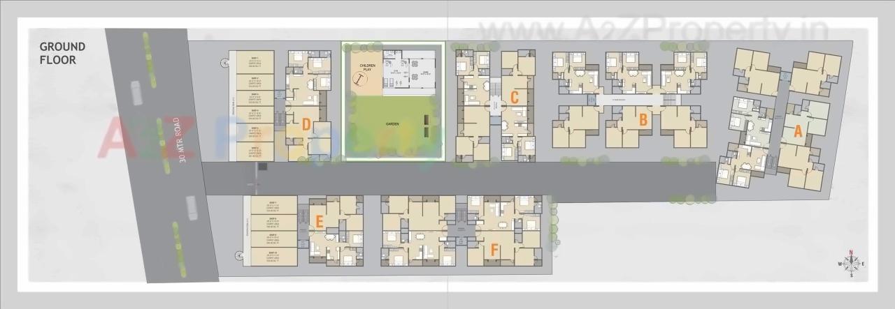 Layout of real estate project Avadh Resicom located at Vadsar, Vadodara, Gujarat