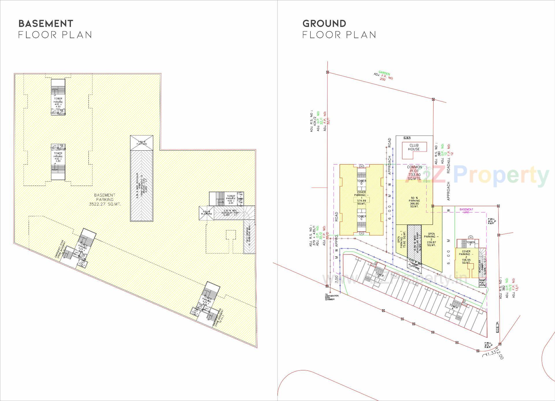 Layout of real estate project Avadh Skyline located at Tarsali, Vadodara, Gujarat