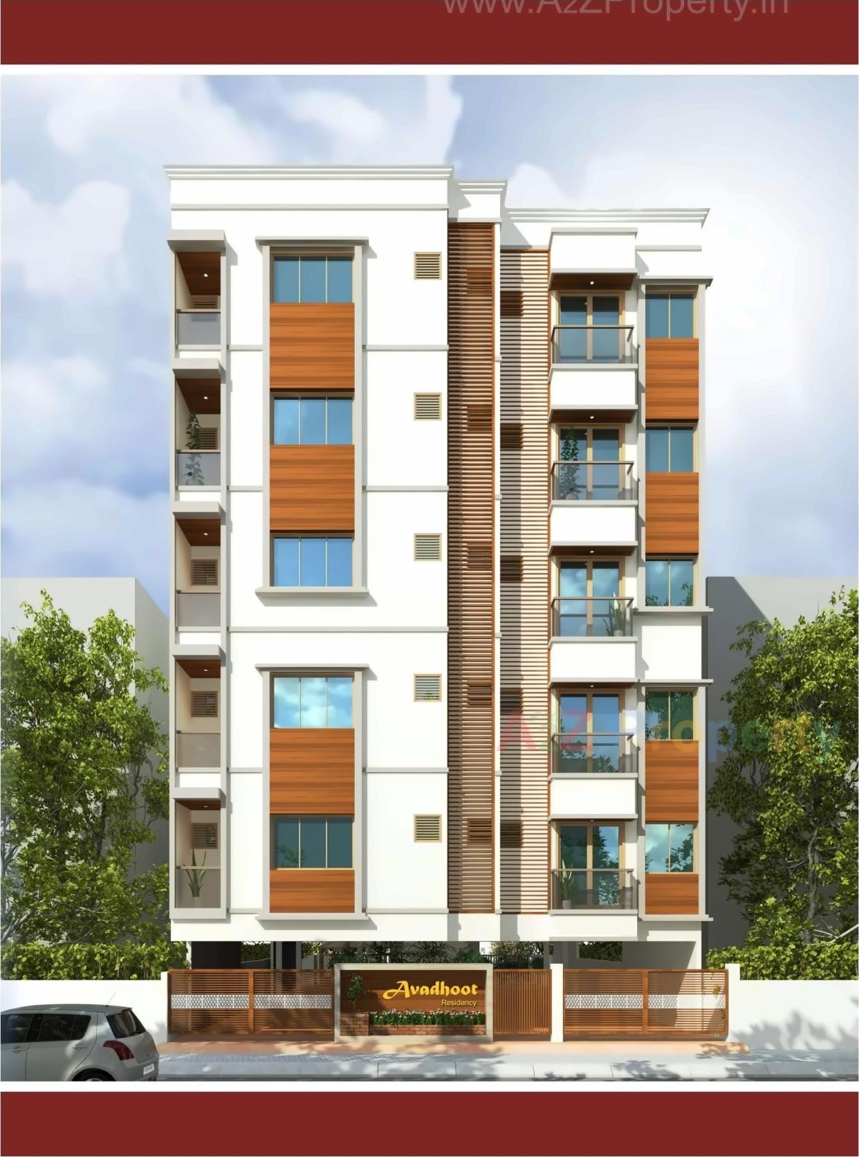 3D Elevation of real estate project Avadhoot Residency located at Vadodara, Vadodara, Gujarat
