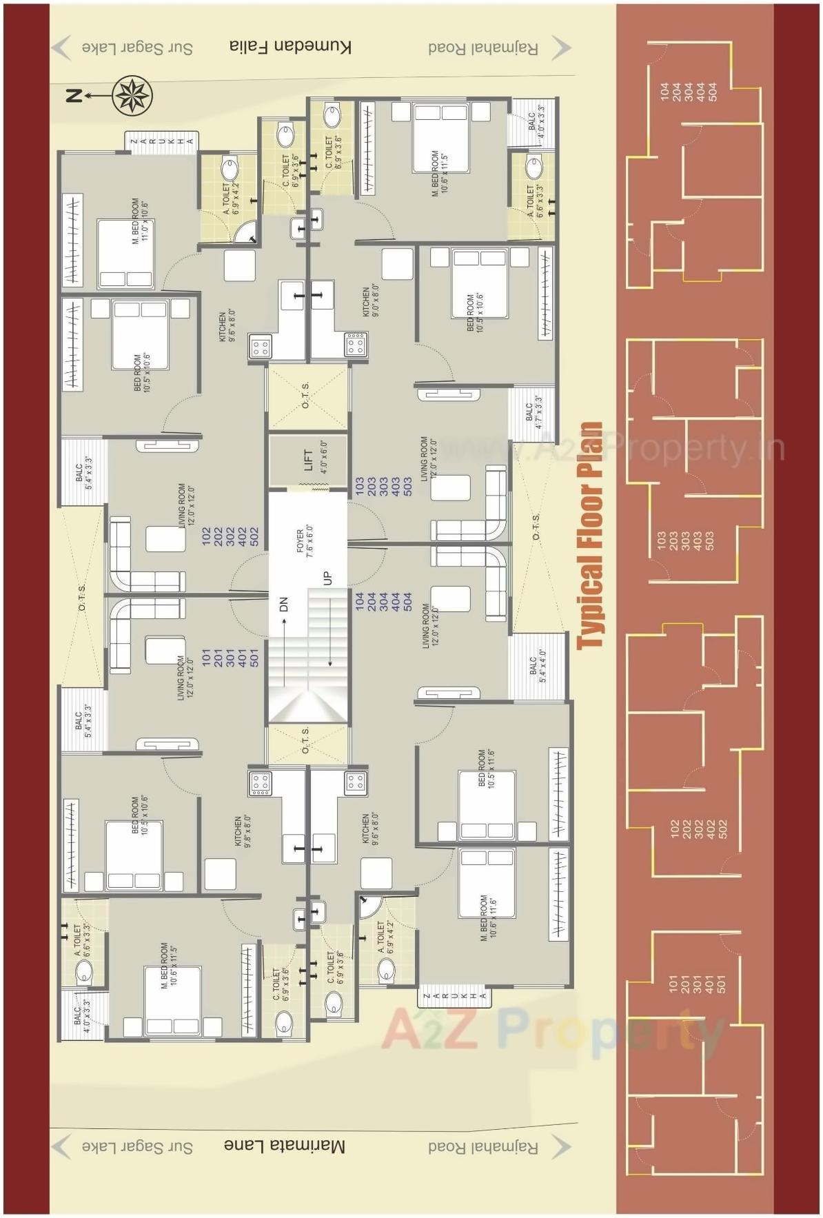 Layout of real estate project Avadhoot Residency located at Vadodara, Vadodara, Gujarat