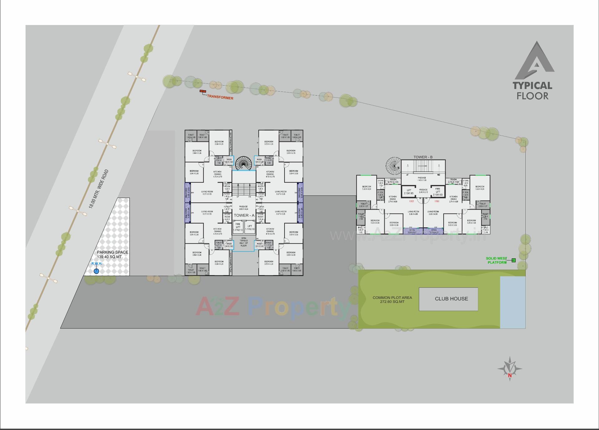 Layout of real estate project Avion Sky located at Gorwa, Vadodara, Gujarat