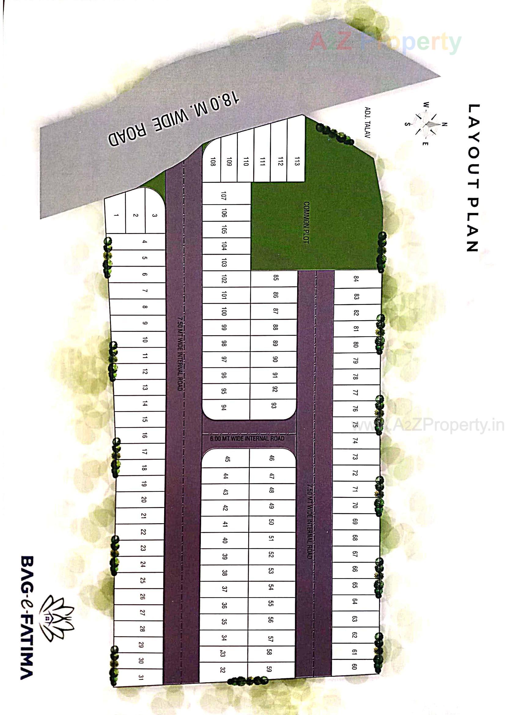 Layout of real estate project Bag E Fatima located at Sangma, Vadodara, Gujarat
