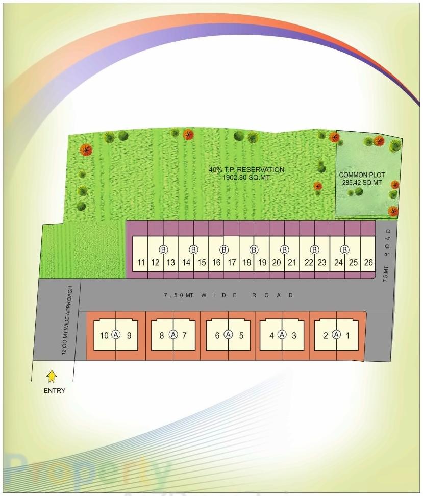 Layout of real estate project Bage Ahmad Residency located at Padra, Vadodara, Gujarat