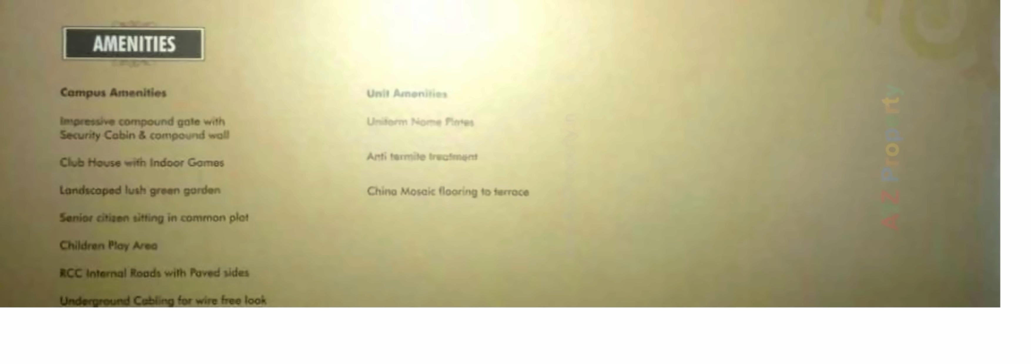 Amenities of Balaji Nandan