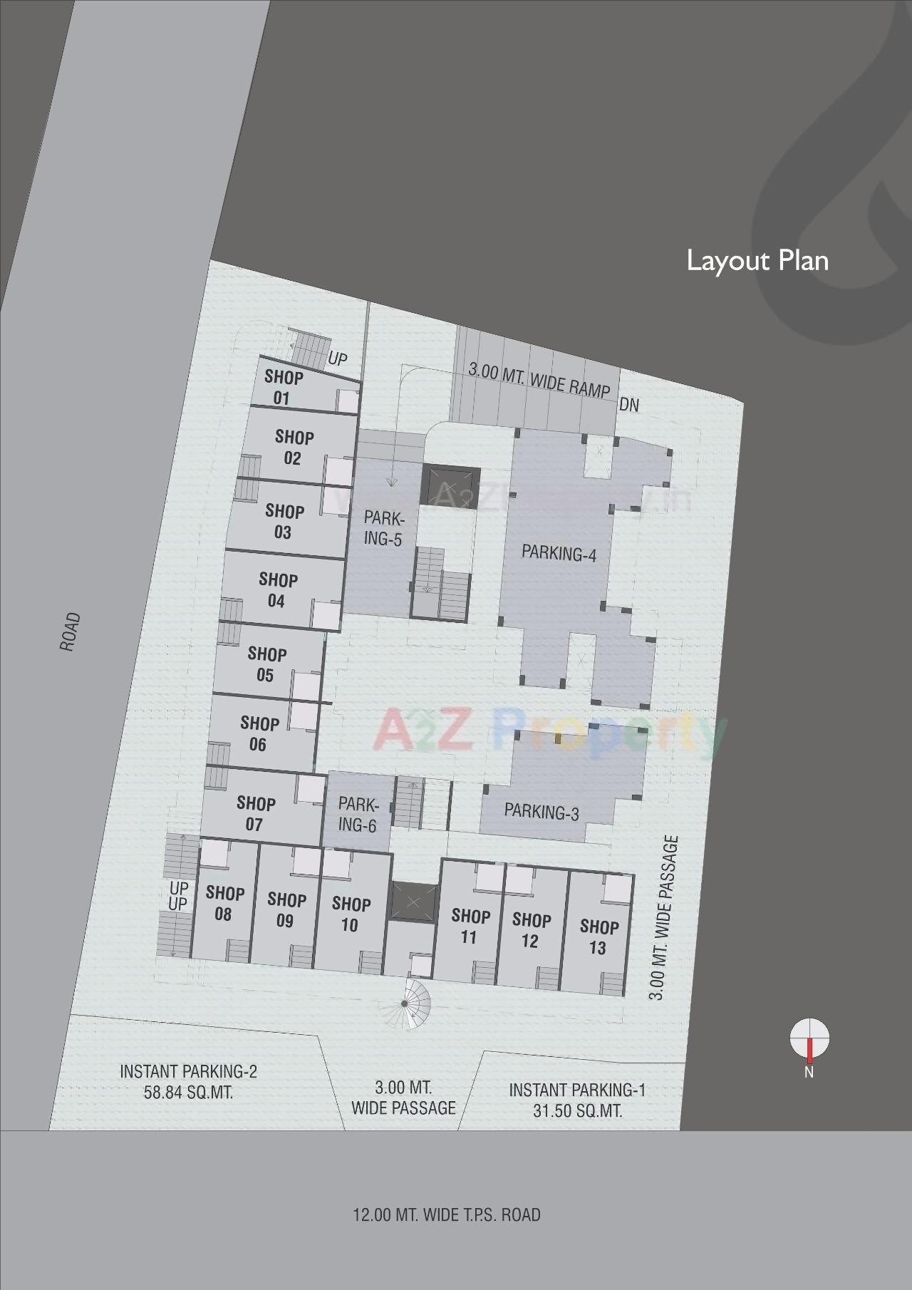 Layout of real estate project Balaji Square located at Vasna, Vadodara, Gujarat