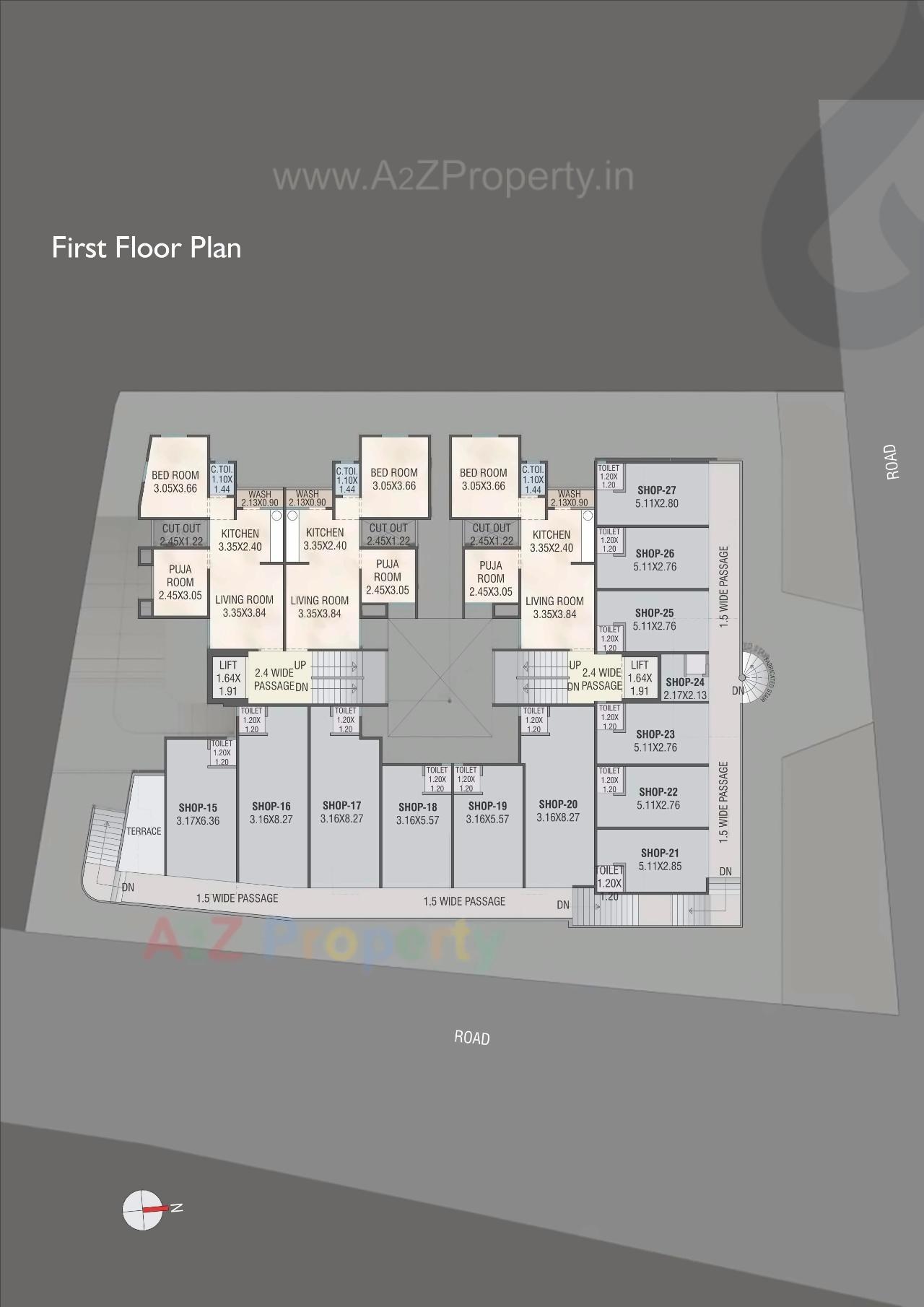 Layout of real estate project Balaji Square located at Vasna, Vadodara, Gujarat