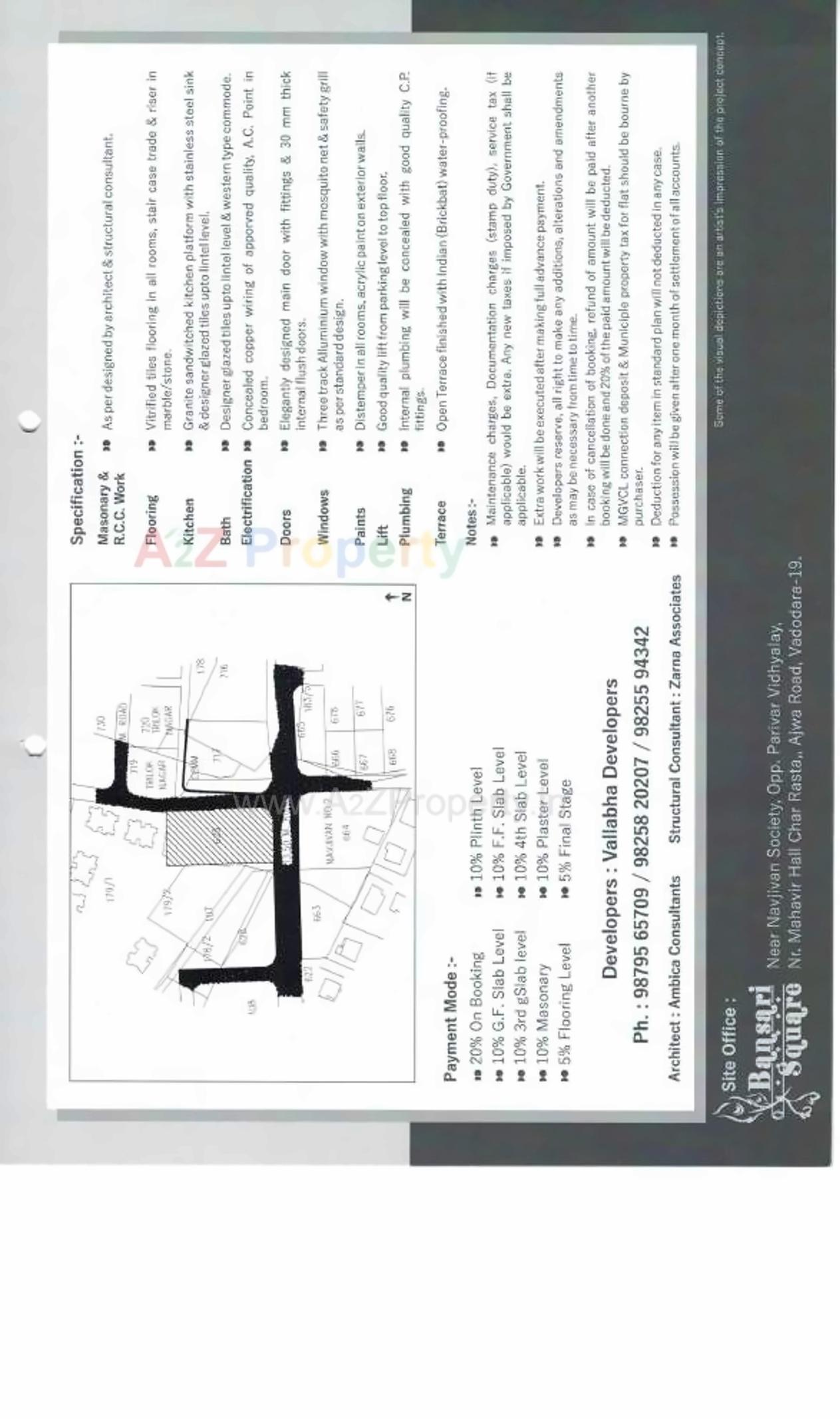  of real estate project Bansari Square located at Savad, Vadodara, Gujarat
