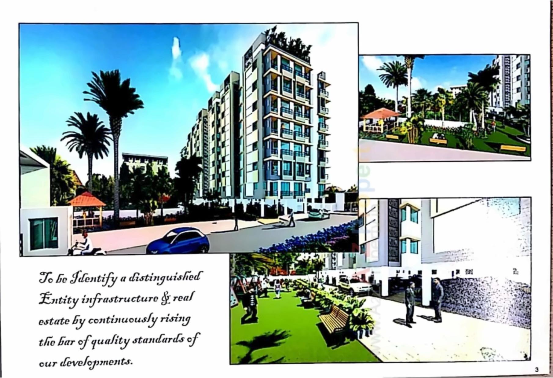 3D Elevation of real estate project Bansi Heights located at Kasaba, Vadodara, Gujarat
