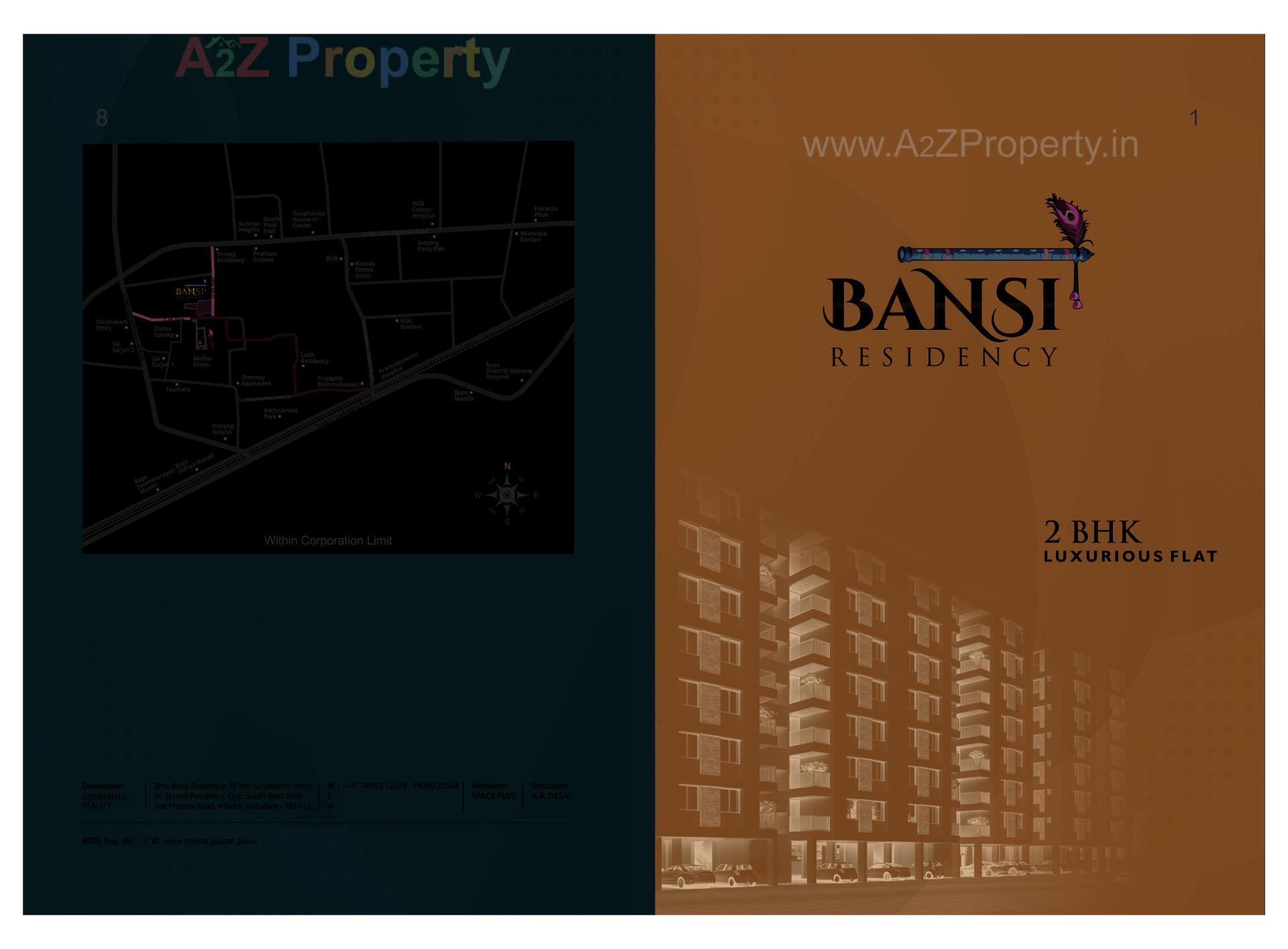  of real estate project Bansi Residency located at Atladra, Vadodara, Gujarat