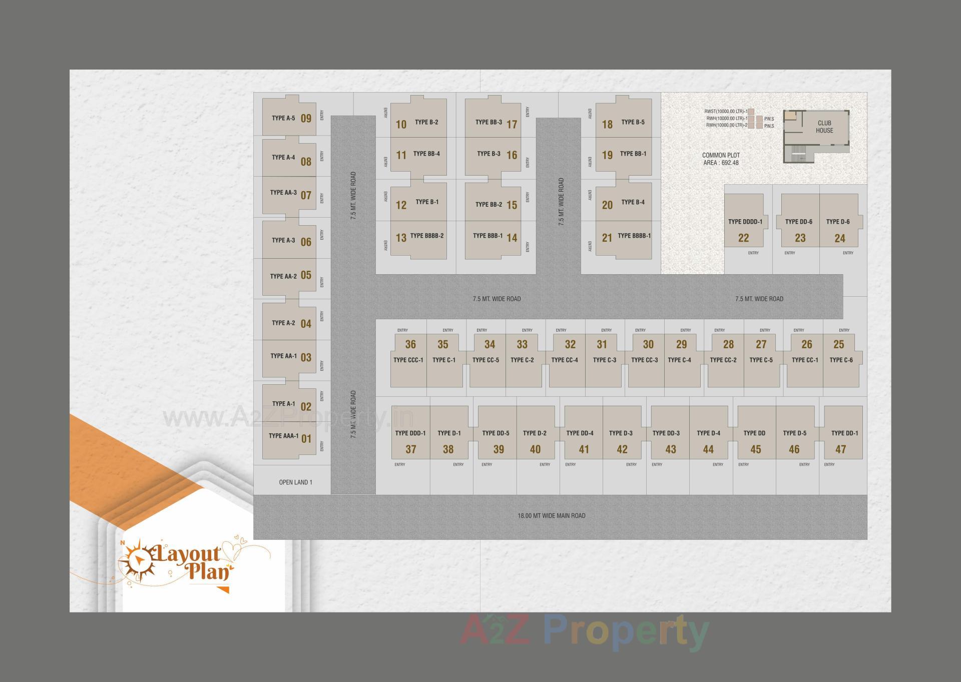 Layout of real estate project Bansidhar Duplex located at Kapurai, Vadodara, Gujarat