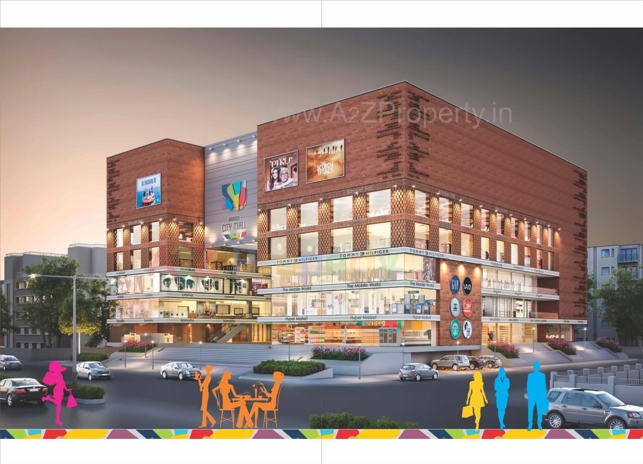 3D Elevation of real estate project Baroda City Mall located at Manjalpur, Vadodara, Gujarat