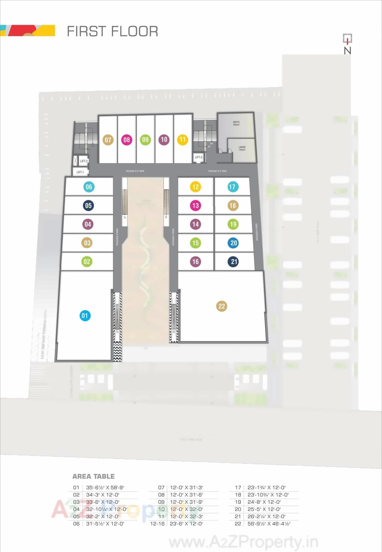 Layout of real estate project Baroda City Mall located at Manjalpur, Vadodara, Gujarat