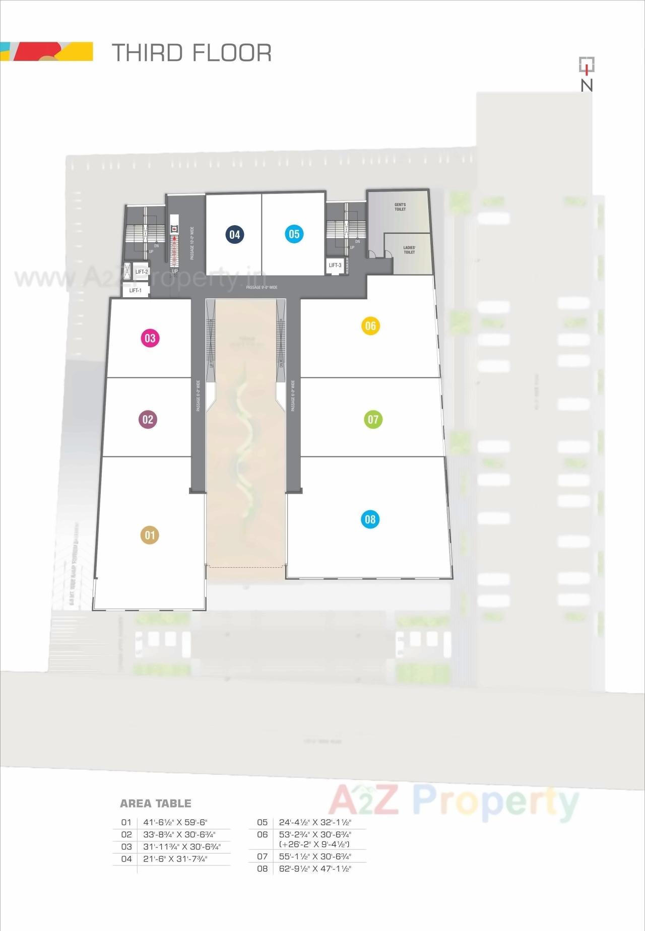 Layout of real estate project Baroda City Mall located at Manjalpur, Vadodara, Gujarat