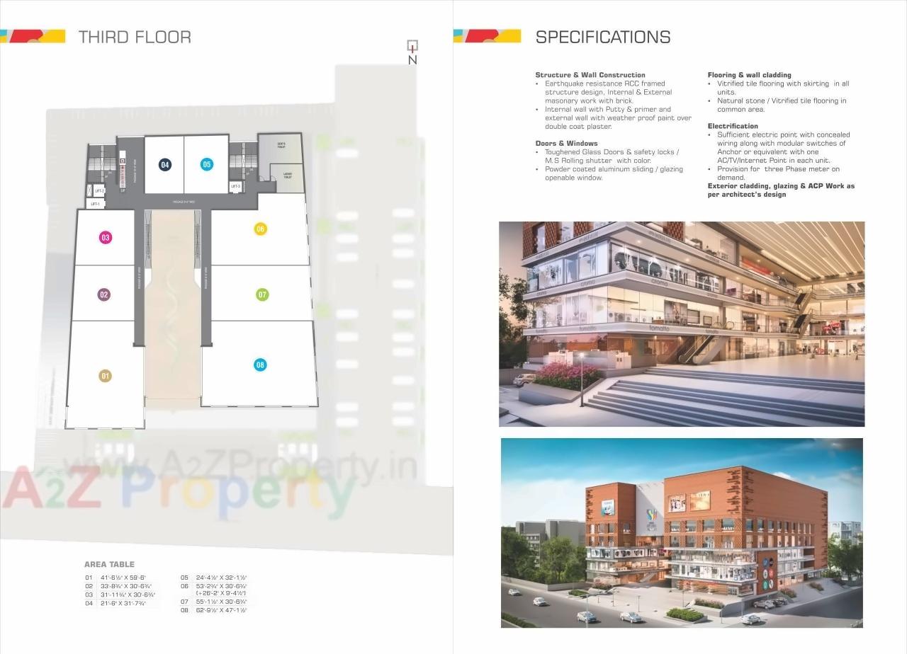 Layout of real estate project Baroda City Mall located at Manjalpur, Vadodara, Gujarat