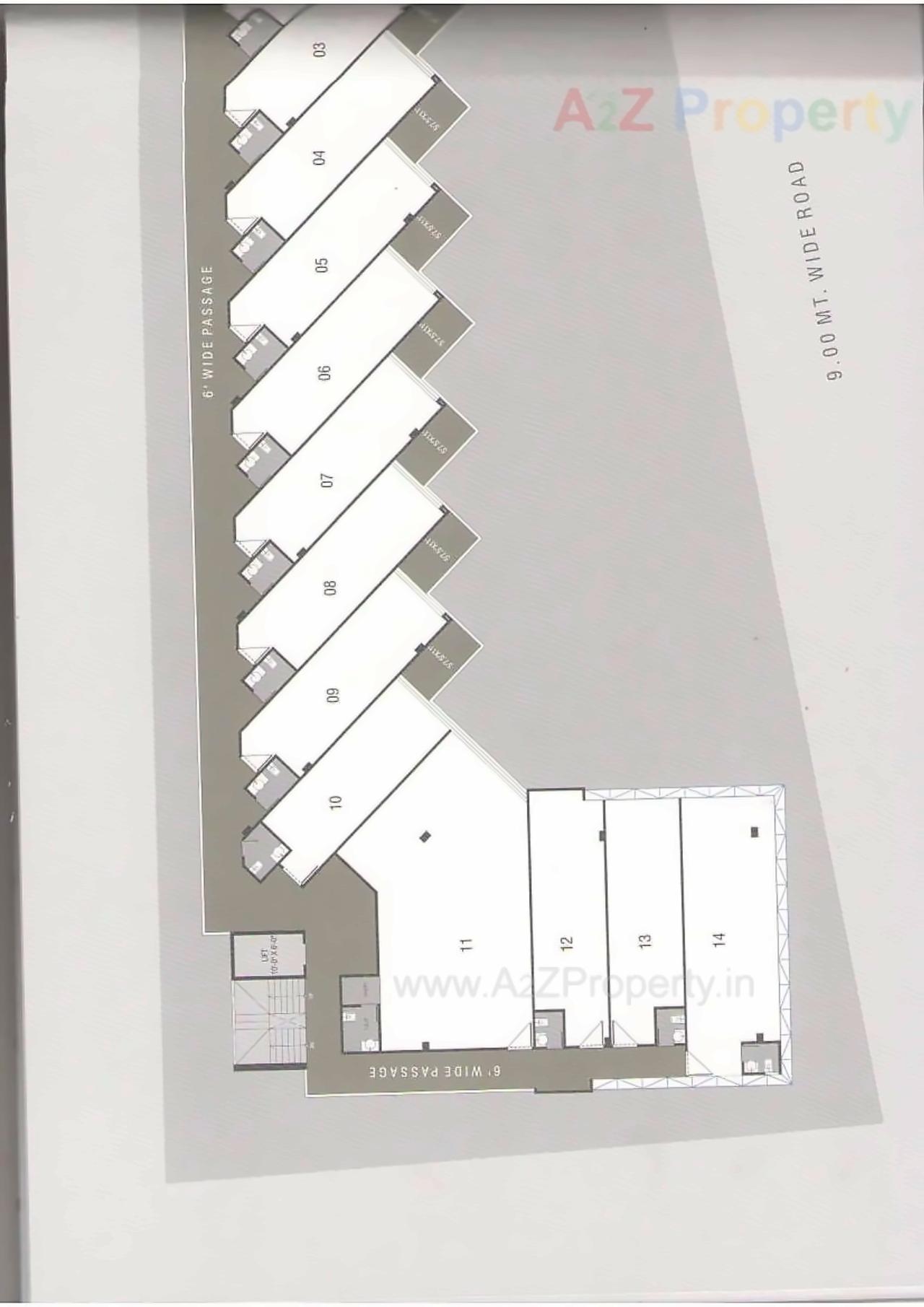 Layout of real estate project Baroda Commerce House located at Gotri, Vadodara, Gujarat