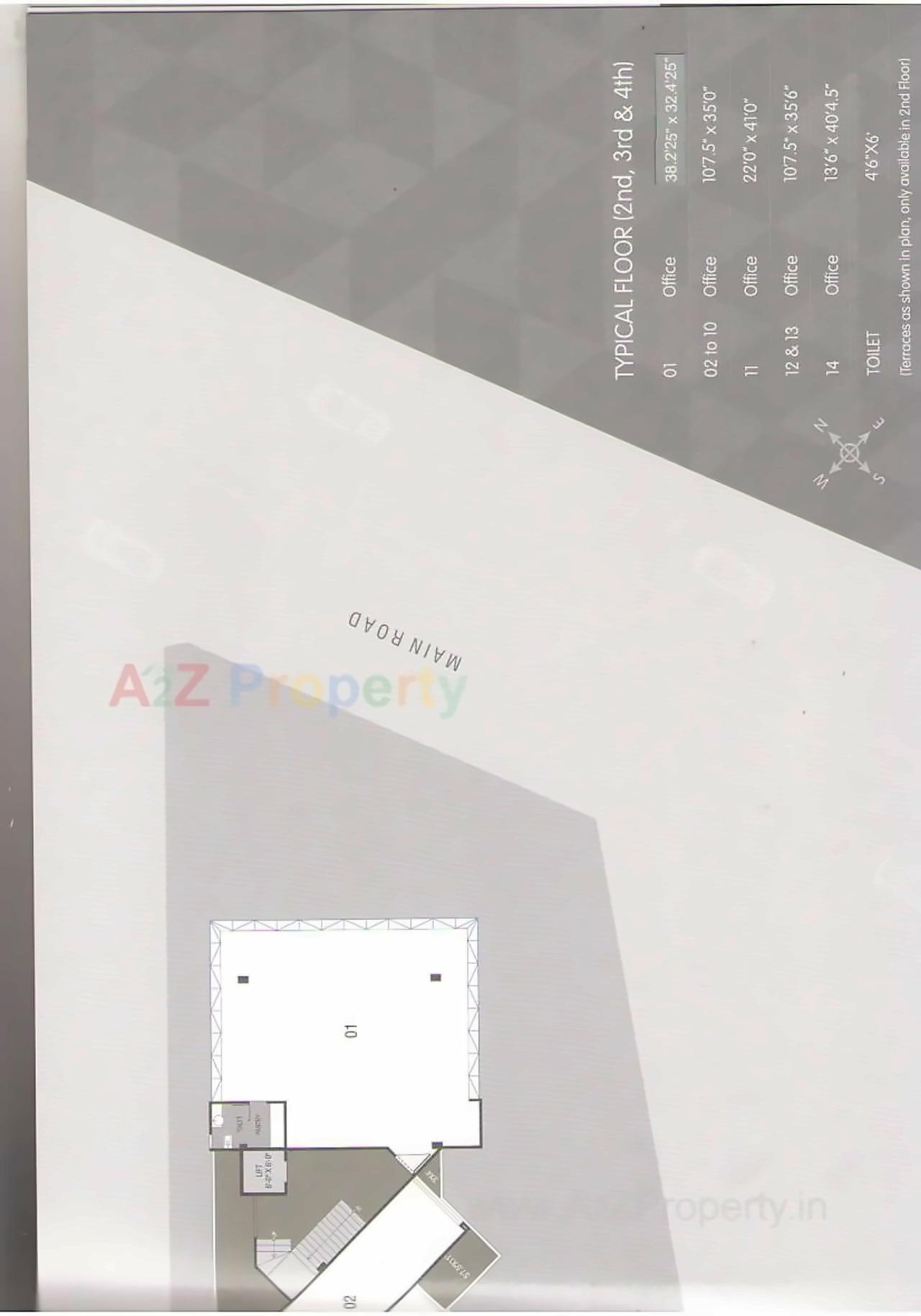 Layout of real estate project Baroda Commerce House located at Gotri, Vadodara, Gujarat
