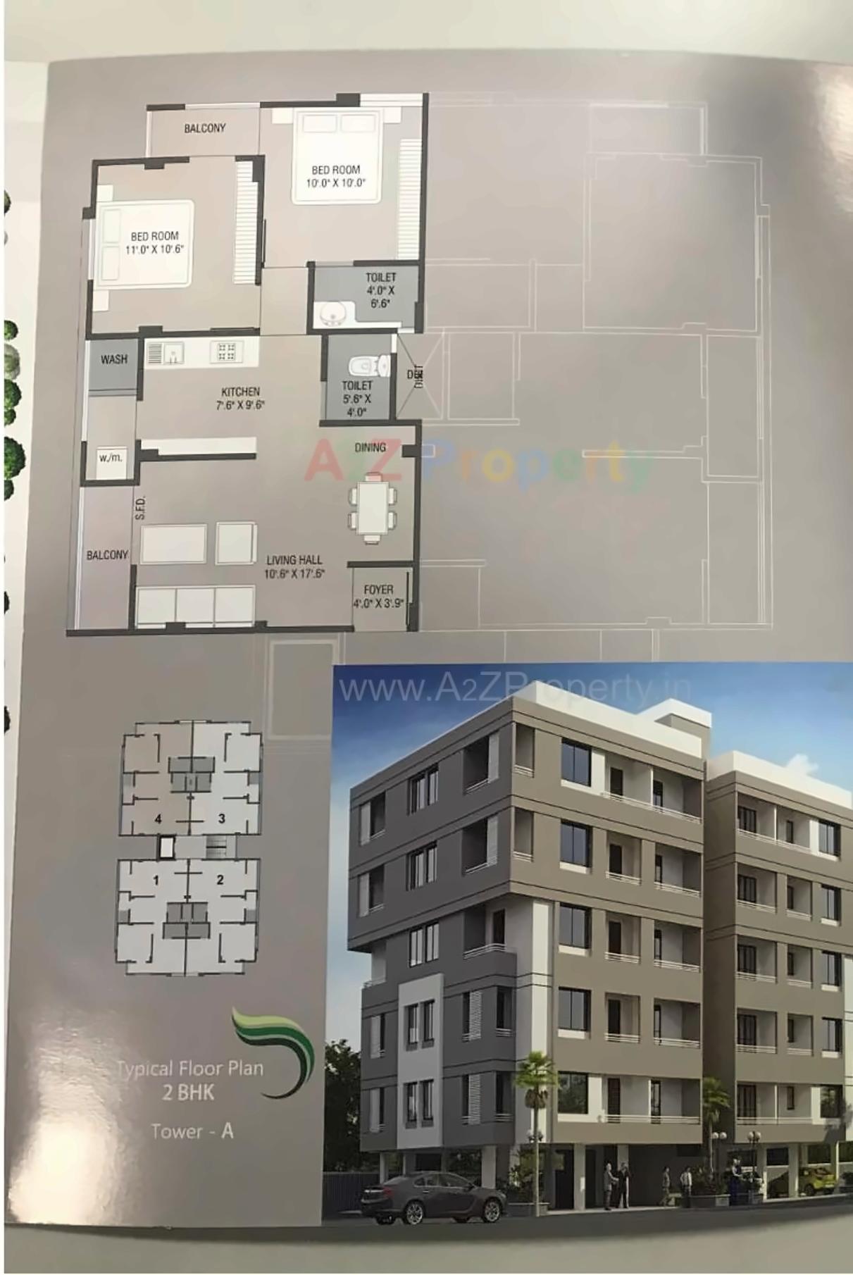 Layout of real estate project Barsana Residency located at Undera, Vadodara, Gujarat
