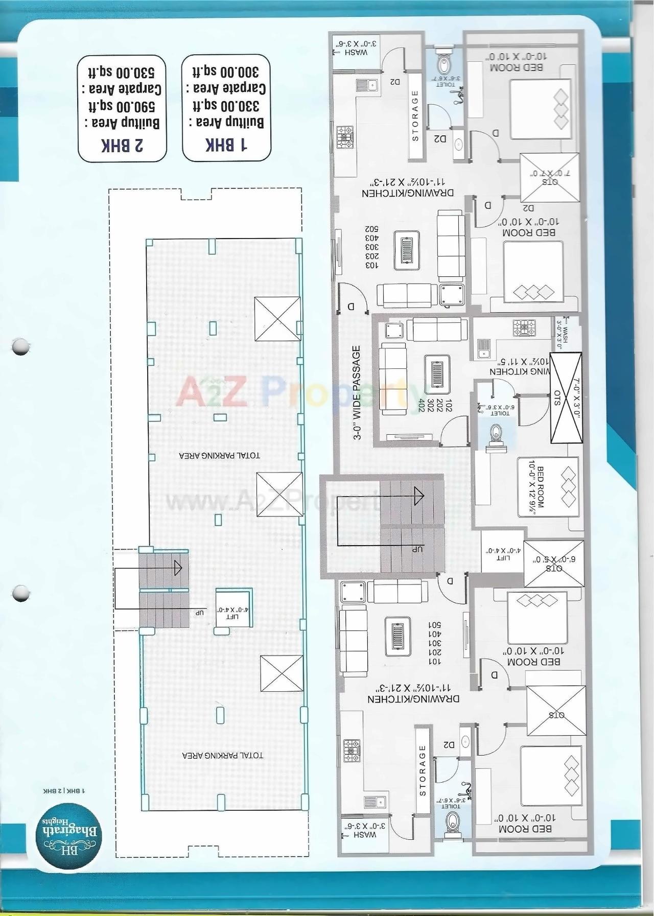 Layout of real estate project Bhagirath Heights located at Sayajipura, Vadodara, Gujarat