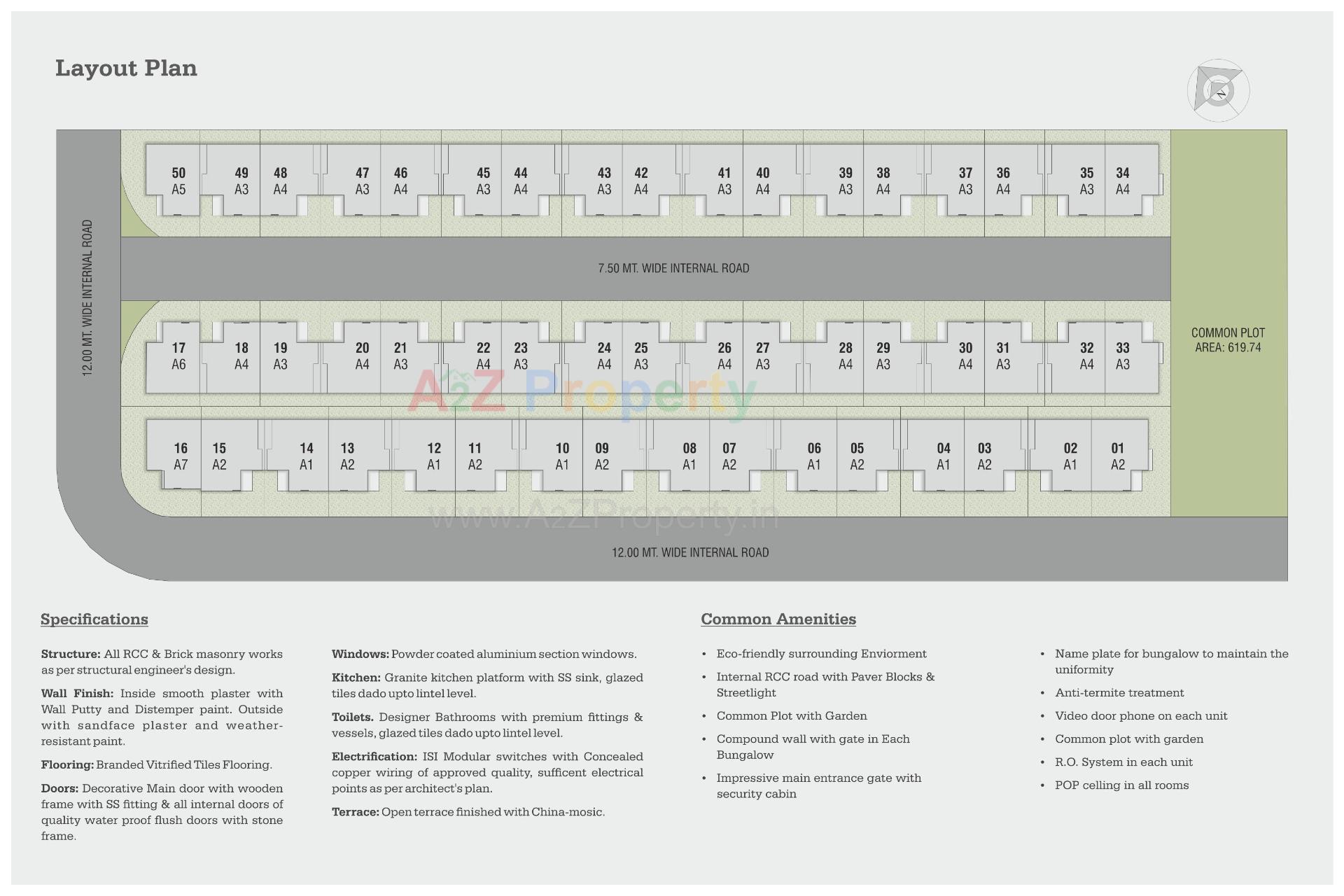 Layout of real estate project Bhagirath Residency located at Kapurai, Vadodara, Gujarat