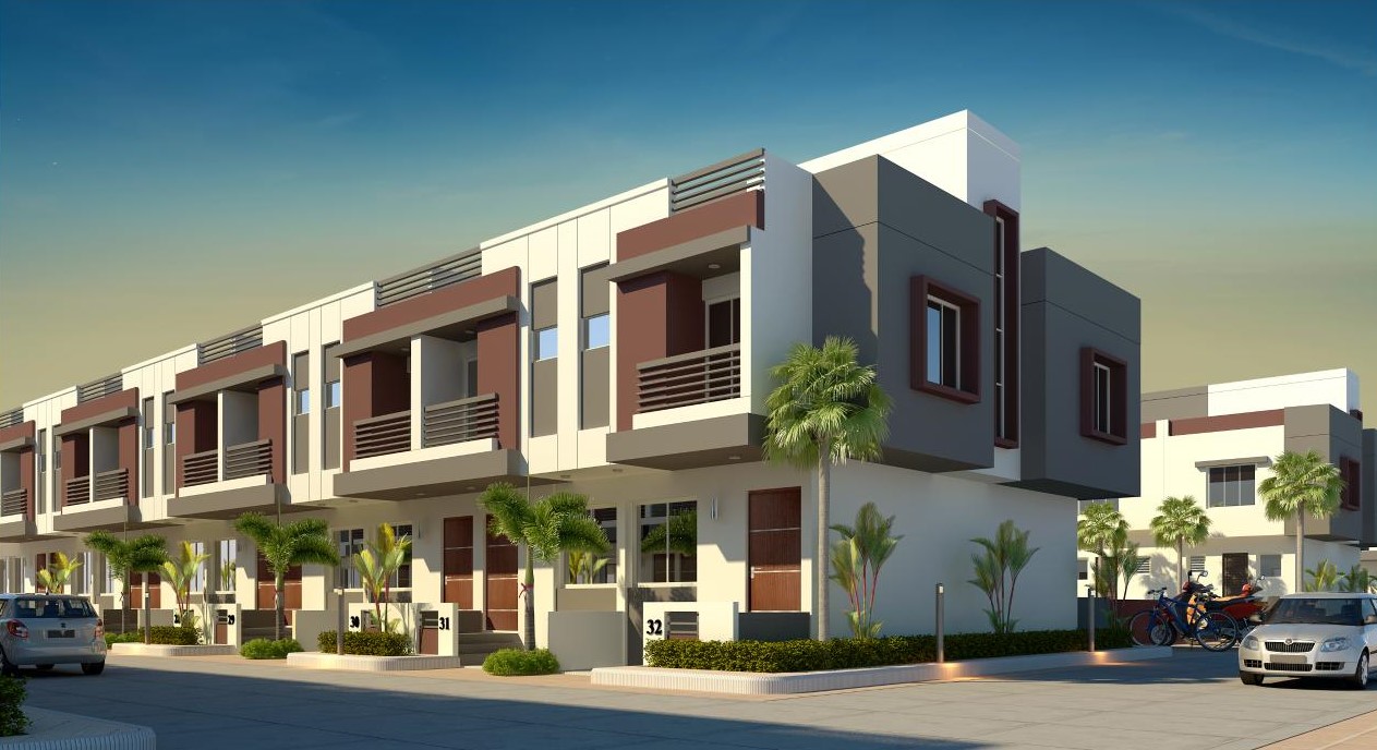 Corner View of real estate project Bhumi Residency located at Maneja, Vadodara, Gujarat