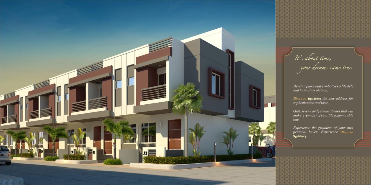 3D Elevation of real estate project Bhumi Residency located at Maneja, Vadodara, Gujarat