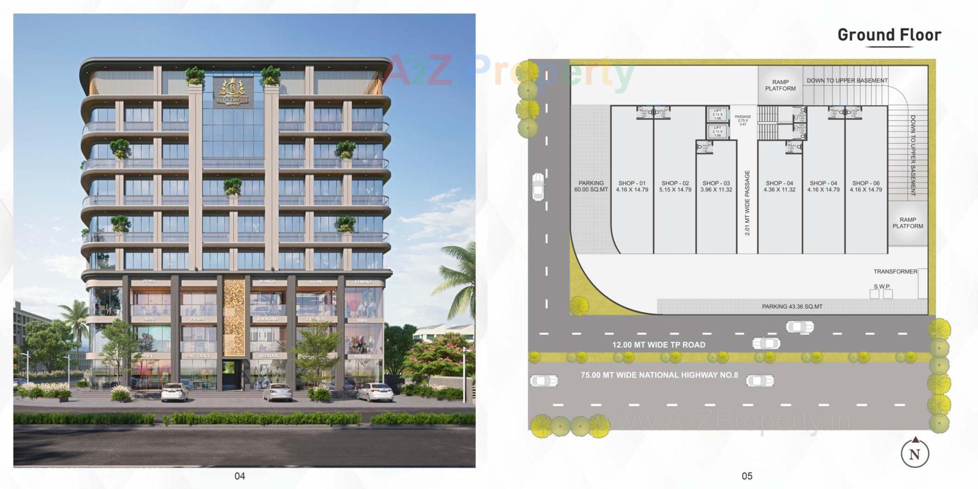Layout of real estate project Bliss Empire located at Tarsali, Vadodara, Gujarat