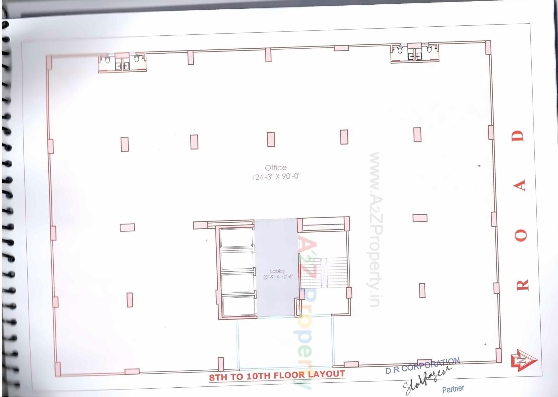Layout of real estate project Block C Square located at Subhanpura, Vadodara, Gujarat