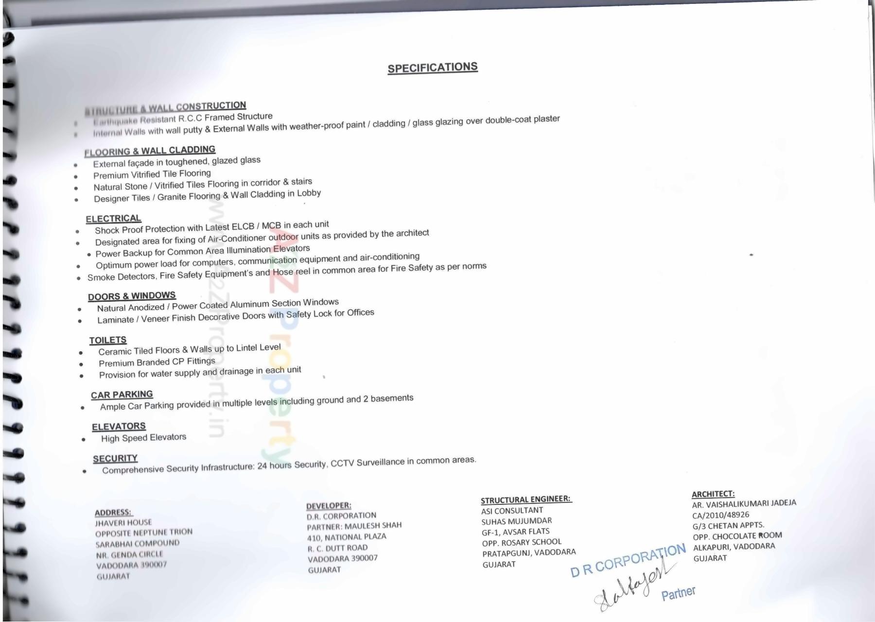  of real estate project Block C Square located at Subhanpura, Vadodara, Gujarat