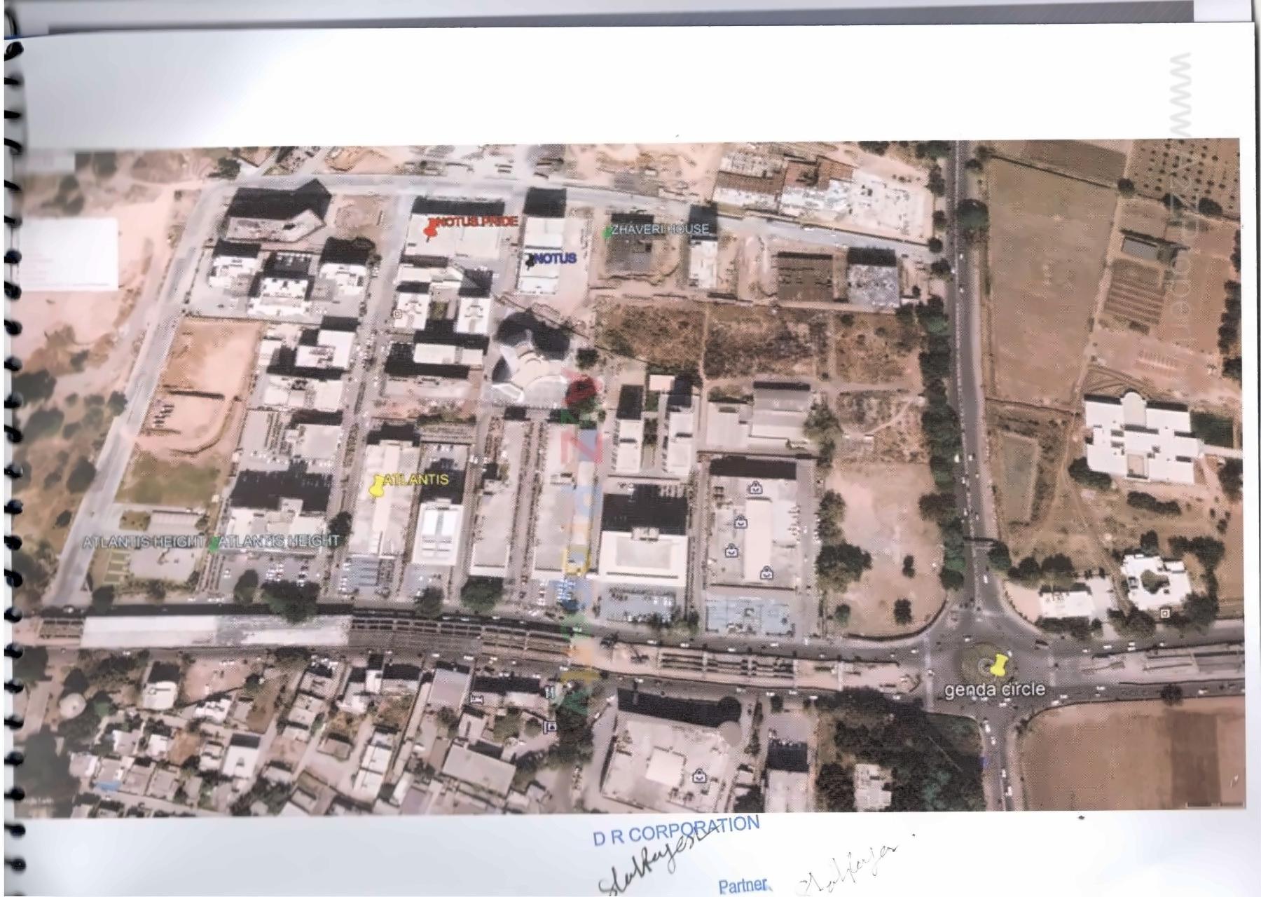 Layout of real estate project Block C Square located at Subhanpura, Vadodara, Gujarat