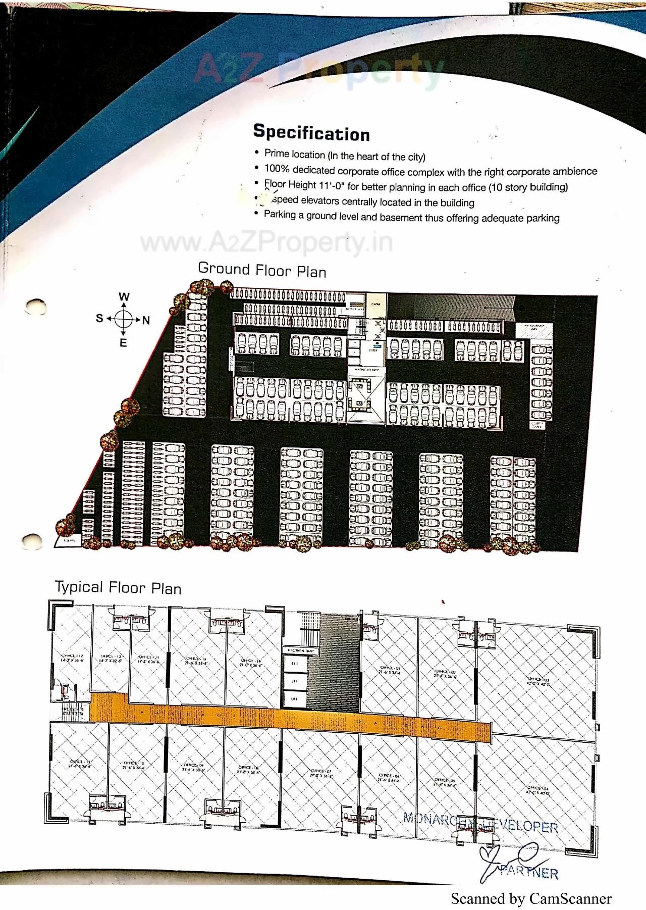 Layout of real estate project Block D Notus It Park located at Wadi-subhanpura, Vadodara, Gujarat