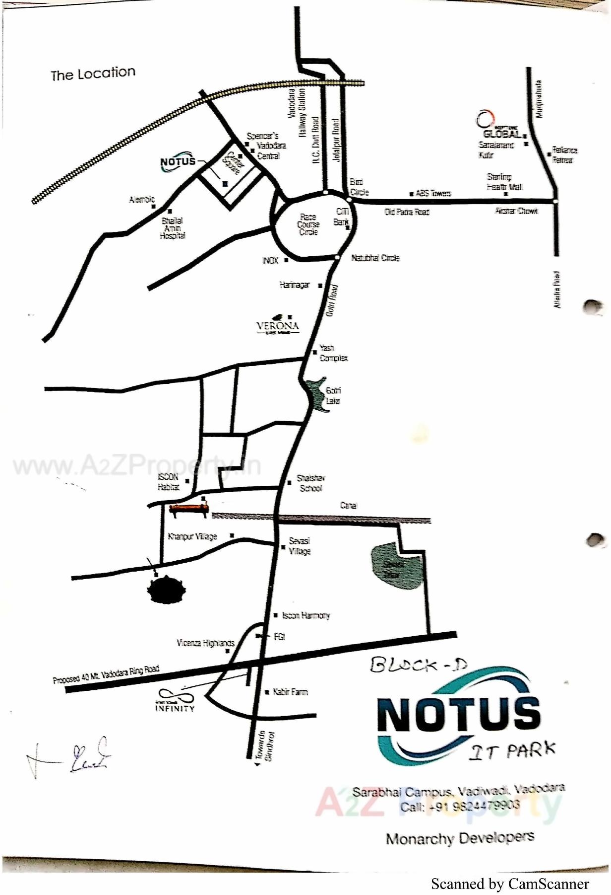  of real estate project Block D Notus It Park located at Wadi-subhanpura, Vadodara, Gujarat