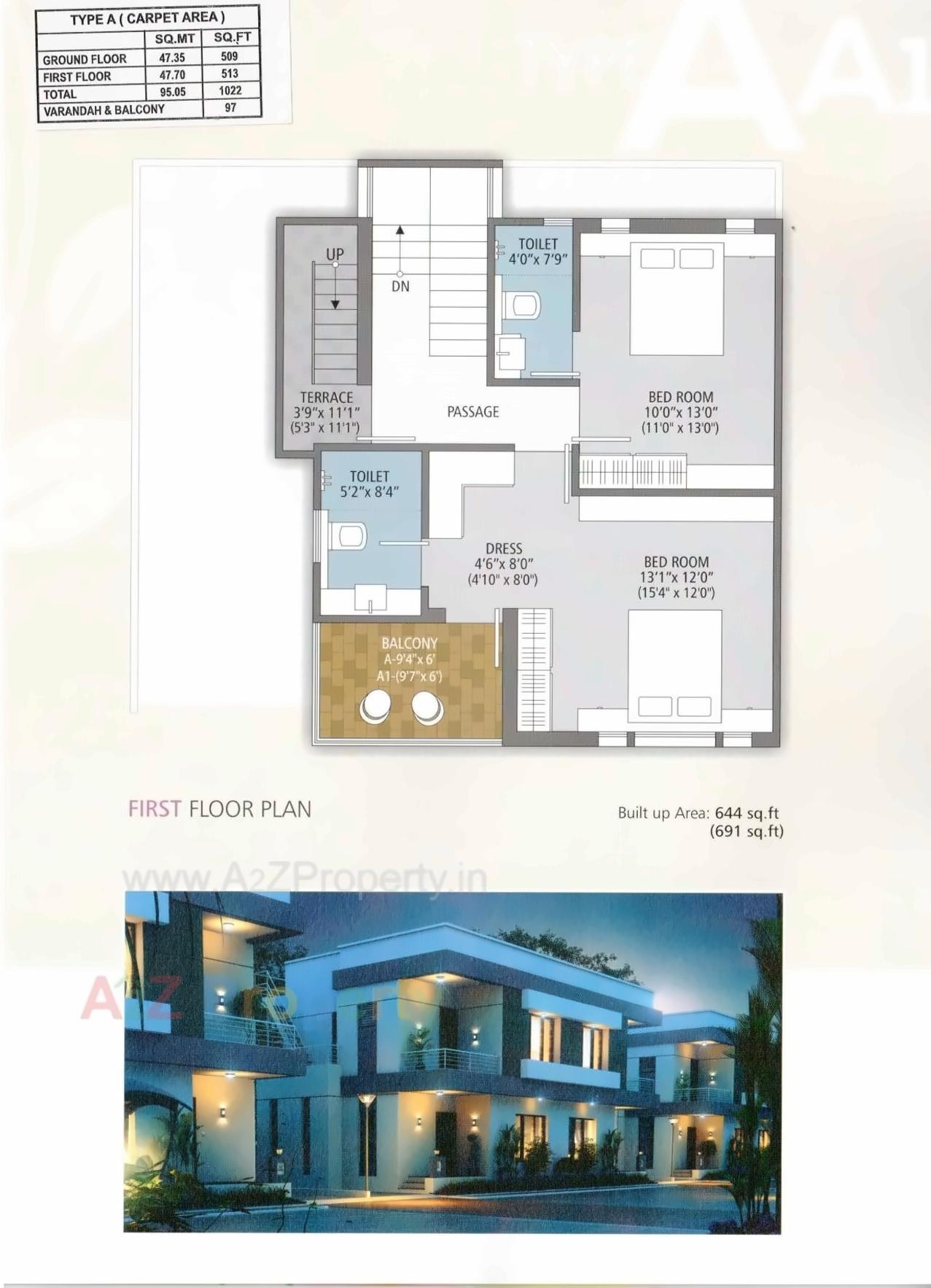 Layout of real estate project Blue's Springfield located at Pavlepur, Vadodara, Gujarat