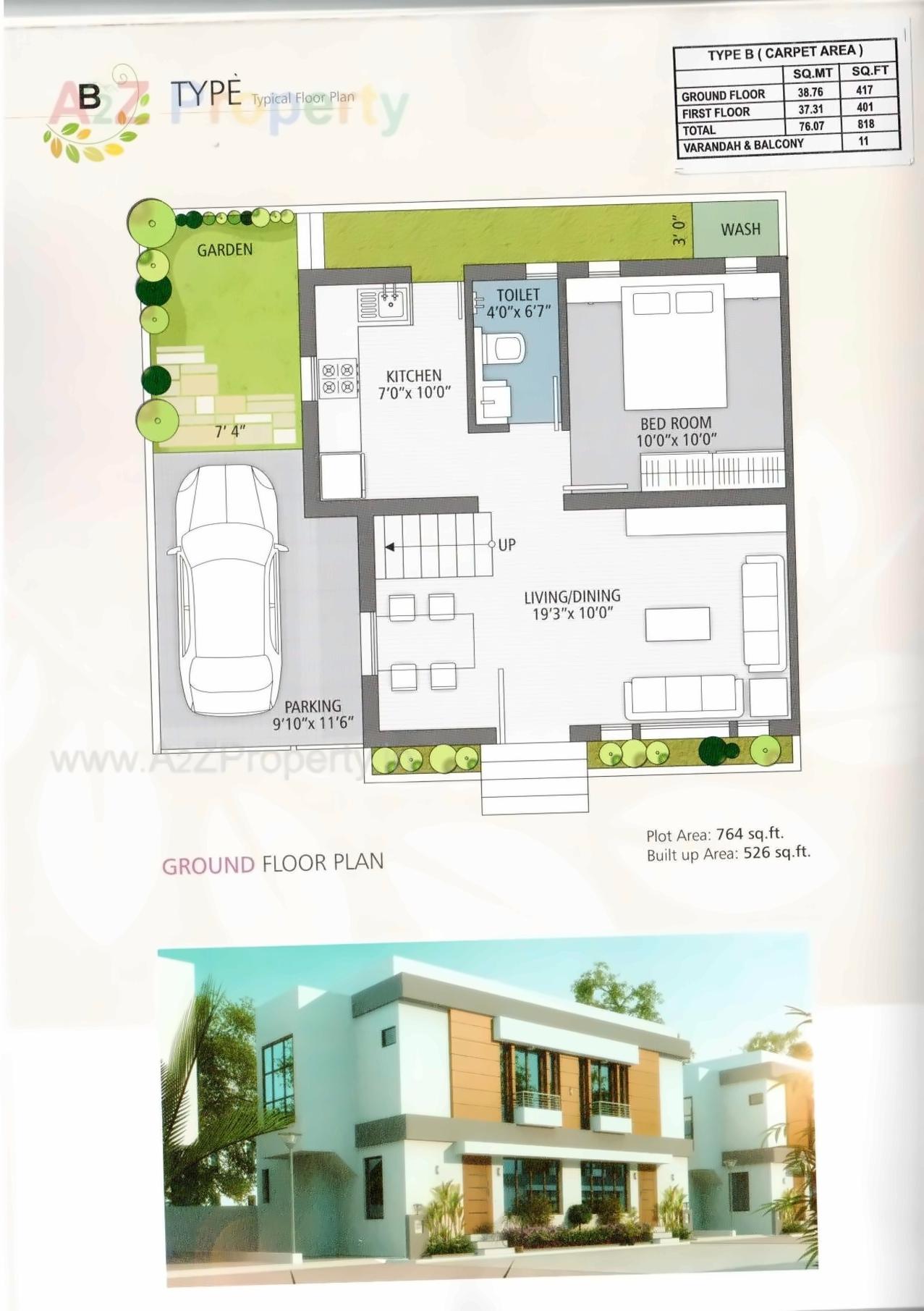 Layout of real estate project Blue's Springfield located at Pavlepur, Vadodara, Gujarat