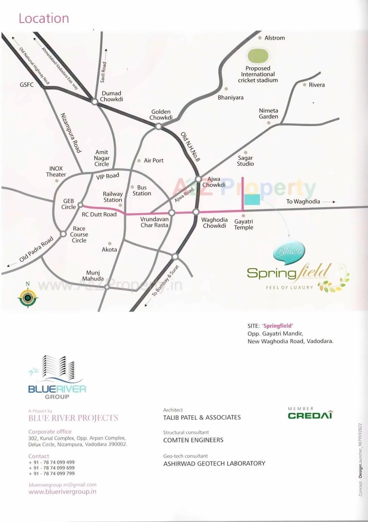  of real estate project Blue's Springfield located at Pavlepur, Vadodara, Gujarat