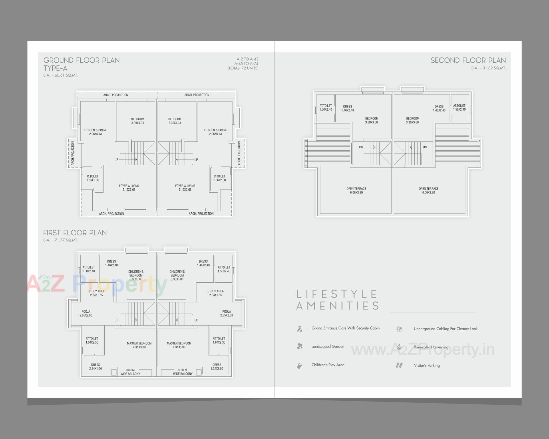 Layout of real estate project Bougan Villa 10 located at Ankhol, Vadodara, Gujarat