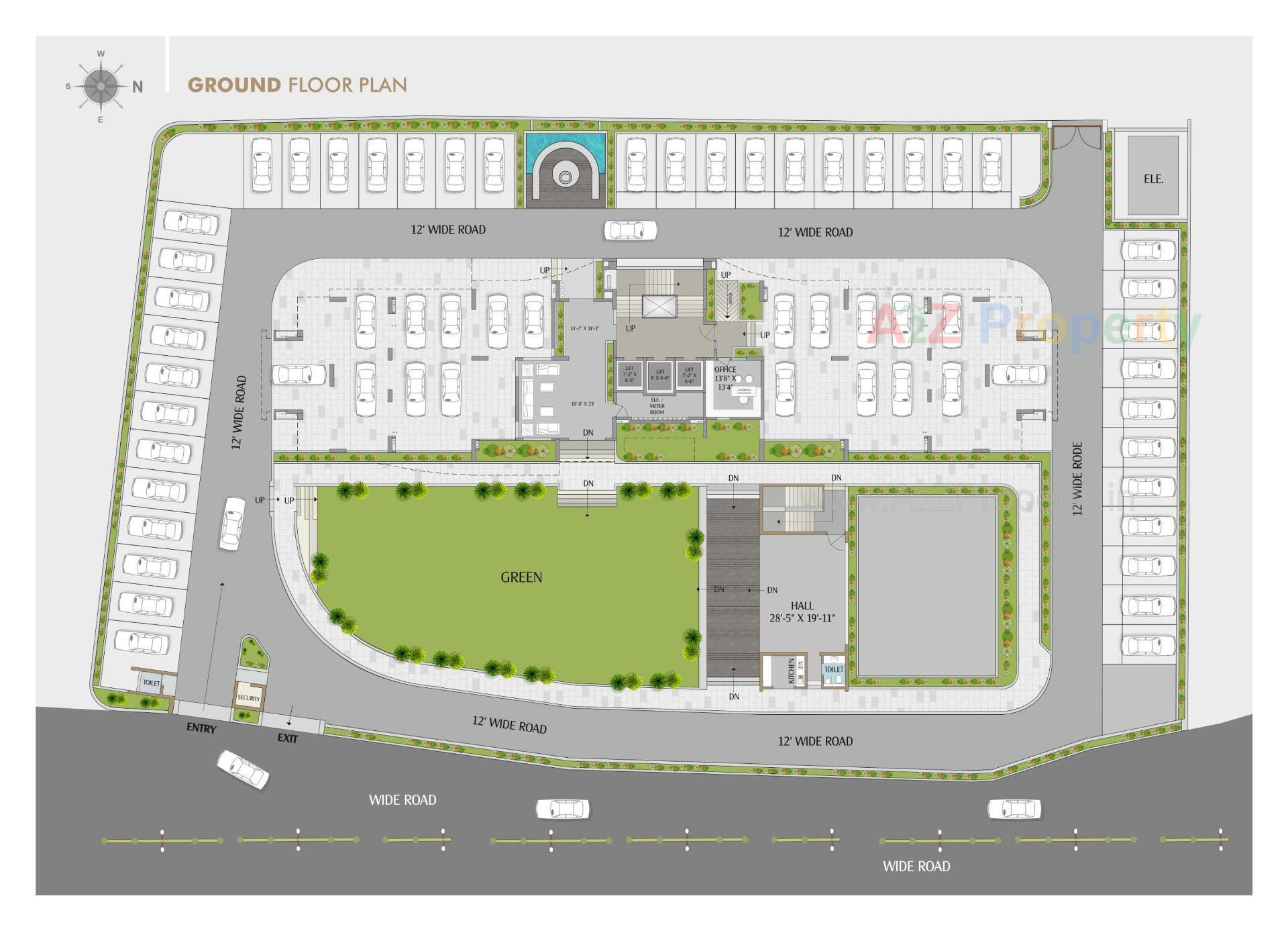 Layout of real estate project Breeze O located at Talsat, Vadodara, Gujarat