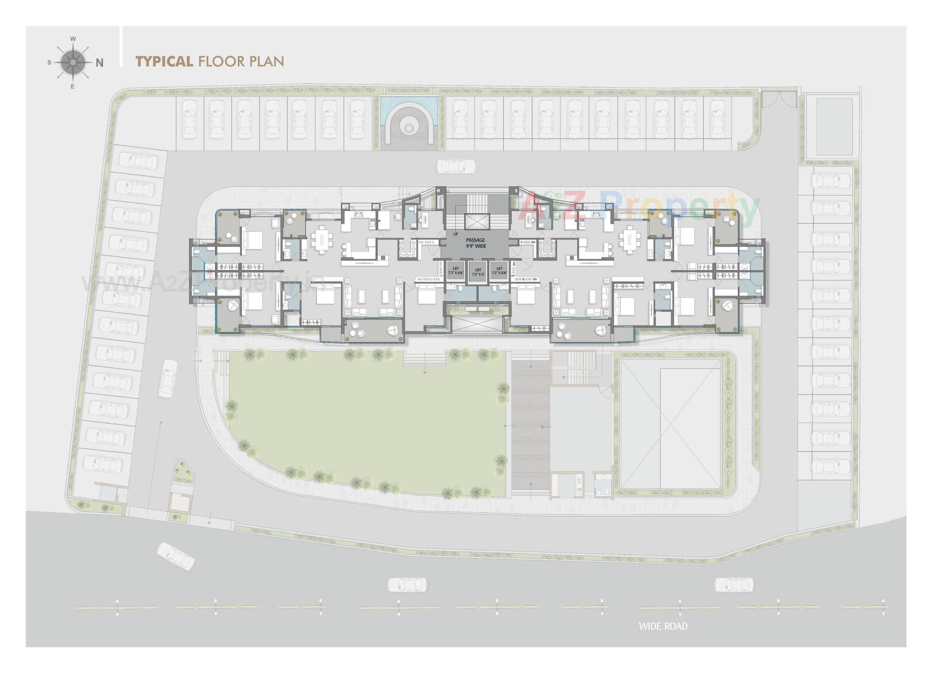 Layout of real estate project Breeze O located at Talsat, Vadodara, Gujarat