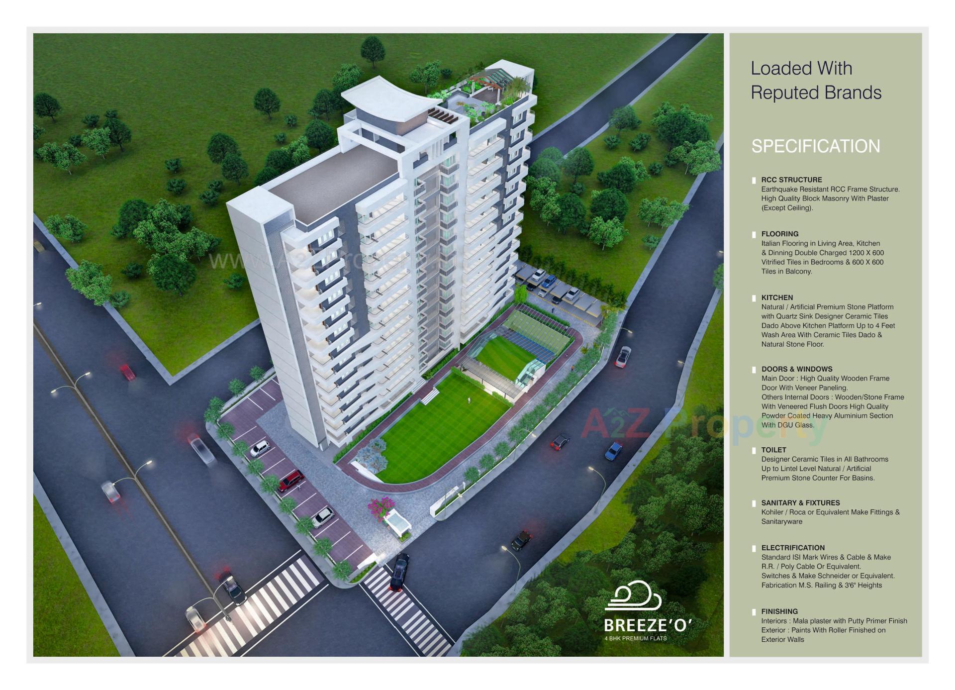 3D Elevation of real estate project Breeze O located at Talsat, Vadodara, Gujarat