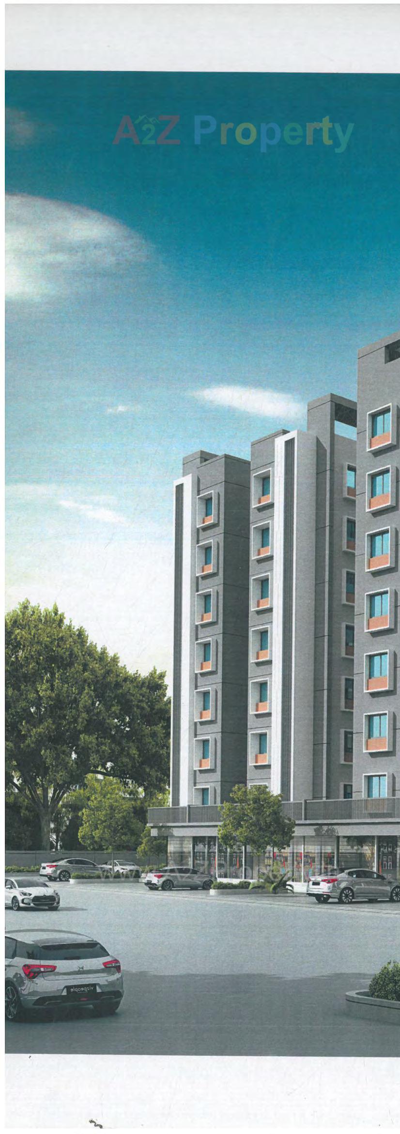 3D Elevation of real estate project Brinja Residency located at Chikhodra, Vadodara, Gujarat